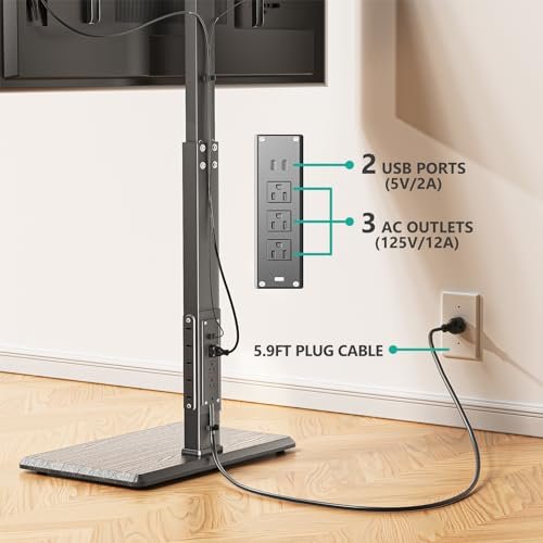 WALI Floor TV Stand Review with Power Outlet Swivel Adjustable for 32-75 Inch TVs WALI Floor TV Stand Review with Power Outlet Swivel Adjustable for 32-75 Inch TVs