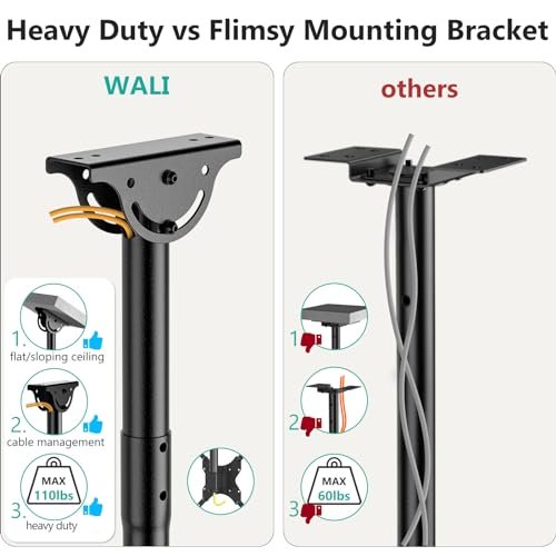 WALI TV Ceiling Mount CM2665 Review Best Adjustable Bracket for 26 to 65 Inch Displays