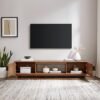Walker Edison Modern TV Stand Review Fluted-Door Design for TVs up to 80 Inches