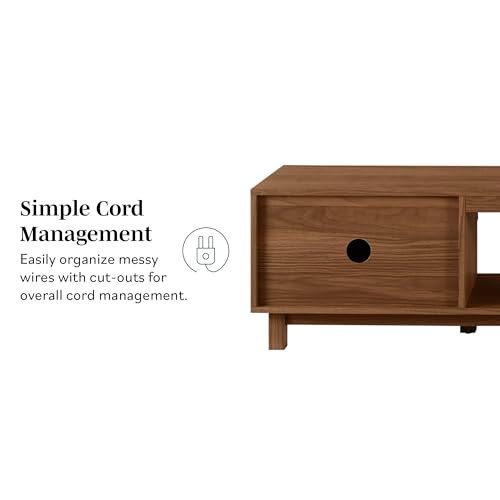 Walker Edison Modern TV Stand Review Fluted-Door Design for TVs up to 80 Inches