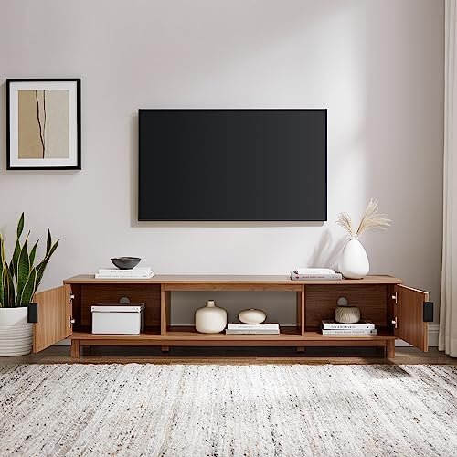 Walker Edison Modern TV Stand Review Fluted-Door Design for TVs up to 80 Inches
