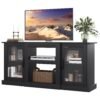 WLIVE Retro TV Stand for 65 inch TV, TV Console Cabinet with Storage, Open Shelves Entertainment Center for Living Room and Bedroom, Black WLIVE Retro TV Stand for 65 inch TV, TV Console Cabinet with Storage, Open Shelves Entertainment Center for Living Room and Bedroom, Black