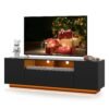 WLIVE TV Stand for 65 Inch TV, Modern Entertainment Center with LED, 58" TV Console with Storage Cabinet, TV Stands for Living Room, Black WLIVE TV Stand for 65 Inch TV, Modern Entertainment Center with LED, 58" TV Console with Storage Cabinet, TV Stands for Living Room, Black