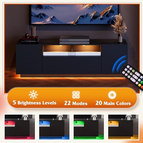 WLIVE TV Stand Review Best Entertainment Center for 65 Inch TVs with LED Lighting WLIVE TV Stand Review Best Entertainment Center for 65 Inch TVs with LED Lighting