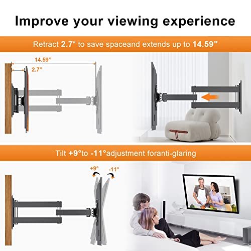 XINLEI TV Wall Mount Review Best Full Motion Bracket for 13 to 32 Inch TVs