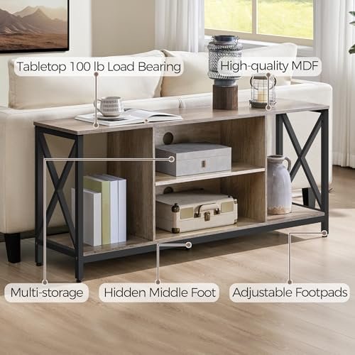 Yaheetech 55 Inch TV Stand Review Best Entertainment Center for Stability and Storage