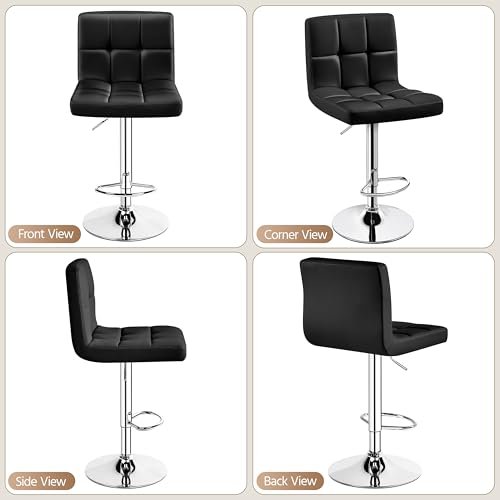 Yaheetech Bar Stools Set Review Modern Adjustable PU Leather Swivel Counter Stools Yaheetech Bar Stools Set Review Modern Adjustable PU Leather Swivel Counter Stools
