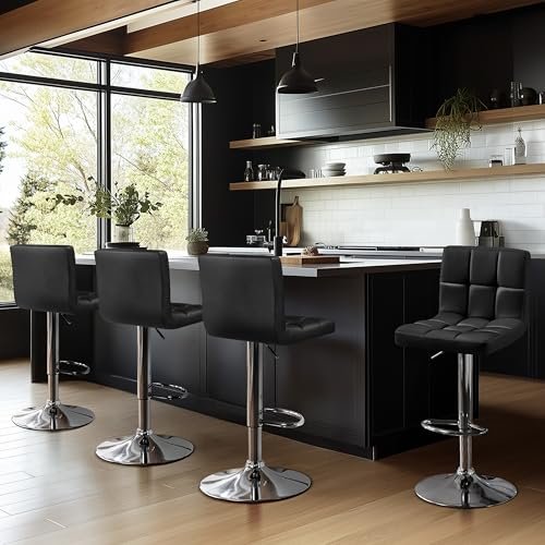 Yaheetech Bar Stools Set Review Modern Adjustable PU Leather Swivel Counter Stools Yaheetech Bar Stools Set Review Modern Adjustable PU Leather Swivel Counter Stools