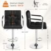 Yaheetech Bar Stools Set Review Stylish Adjustable PU Leather Kitchen Chairs