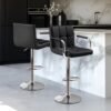 Yaheetech Bar Stools Set Review Stylish Adjustable PU Leather Kitchen Chairs