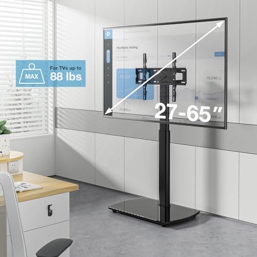 YOMT TV Stand Review Best Universal Floor Mount for 27-65 Inch TVs YOMT TV Stand Review Best Universal Floor Mount for 27-65 Inch TVs